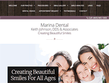 Tablet Screenshot of marina-dental.com